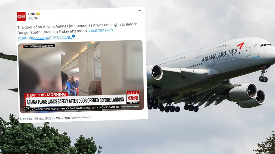 Przeżył lot grozy. Opowiedział o emocjach (fot. screen: twitter.com/@CNN)