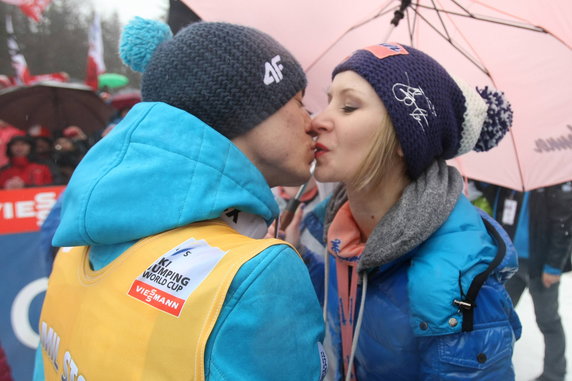 Kamil Stoch i Ewa Bilan-Stoch (zdjęcie z Planicy)