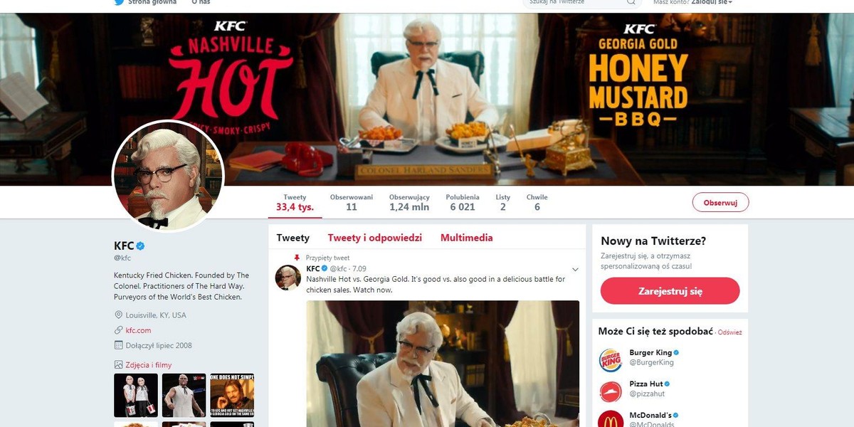 KFC na Twitterze