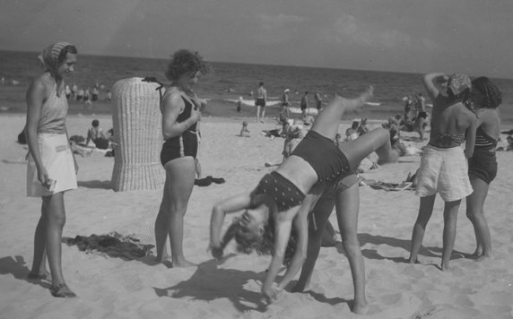 Plaża w Gdyni w 1939 r.