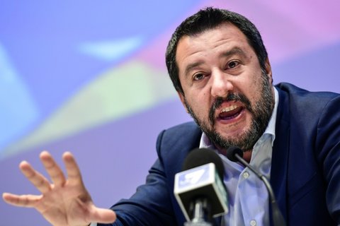 Matteo Salvini leads the far rights opposition against migration in Italy (AFP) 