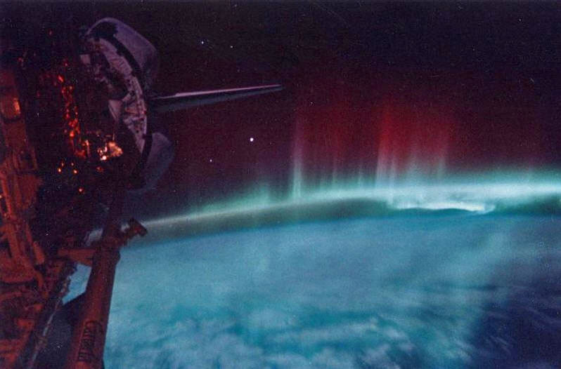 Zorza polarna widziana z Kosmosu