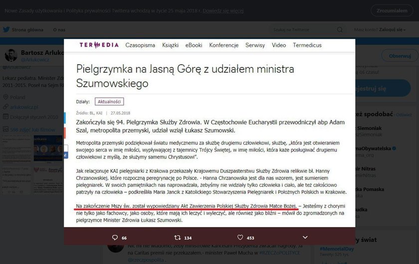 Jest aż tak źle? Minister zawierzył służbę zdrowia Matce Boskiej.