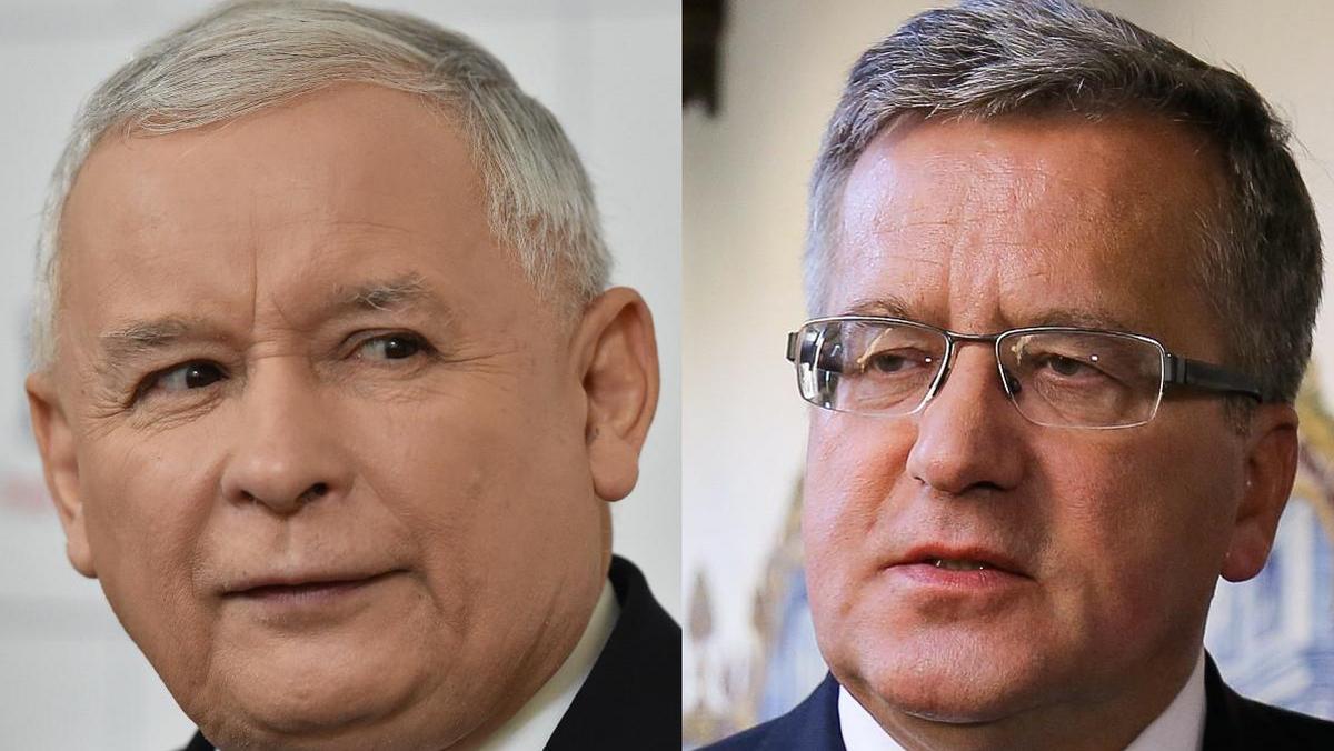 Prezes PiS Jarosław Kaczyński i prezydent Bronisław Komorowski kaczyński komorowski