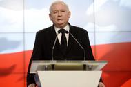 Jarosław Kaczyński flaga Polska