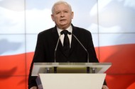 Jarosław Kaczyński flaga Polska