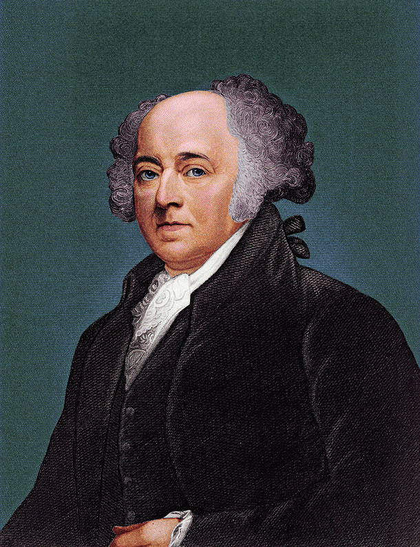 TOO MUCH Second U.S. President John Adams, painted about 1790. Adams supported “sumptuary laws against excessive wealth.