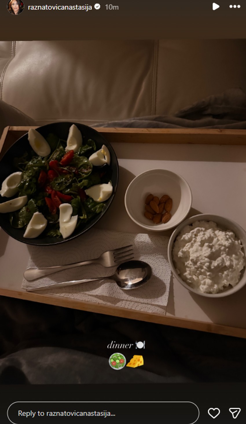 Anastasija pokazala šta jede