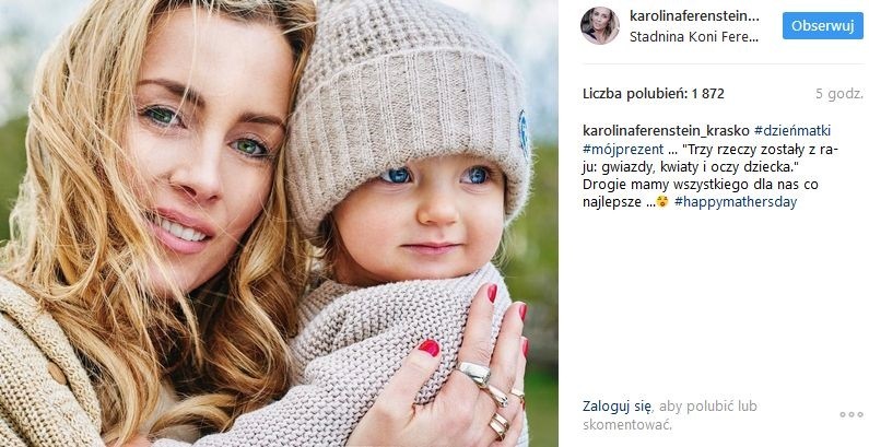 Karolina Ferenstein-Kraśko z córką