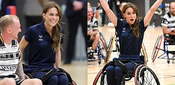 Kate Middleton na wózku inwalidzkim. Tak zagrała w rugby