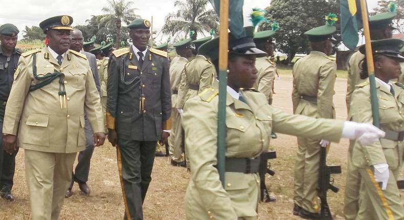 Passing out of 6th Prisons Basic Recruit Course in Owerri.