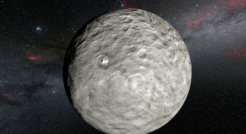 Ceres is the largest object in the asteroid belt between Mars and Jupiter and has its own gravity