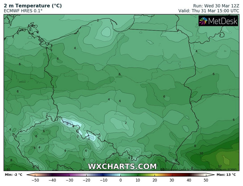 Temperatura spadnie poniżej 10 st. C