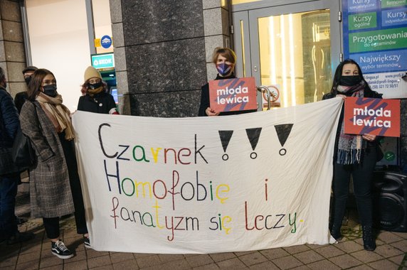 Protest maturzystów w Gdańsku