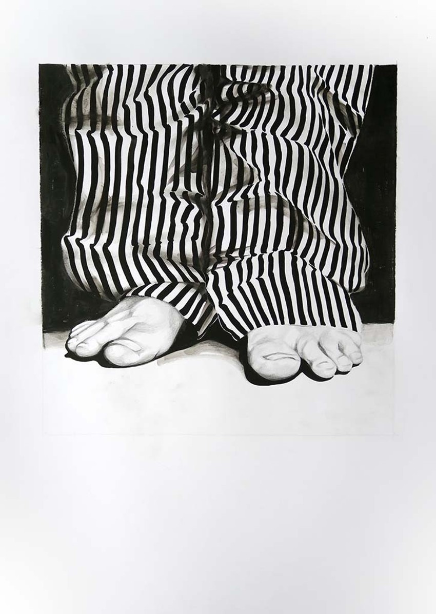 Bez naziva, 50x70, akril i olovka na papiru, 2016.