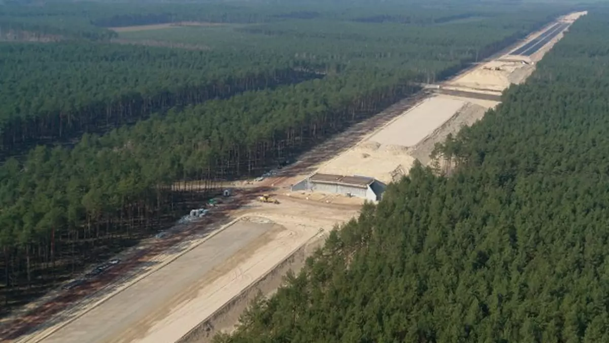 Budowa Autostrady A1 - zdjęcia lotnicze