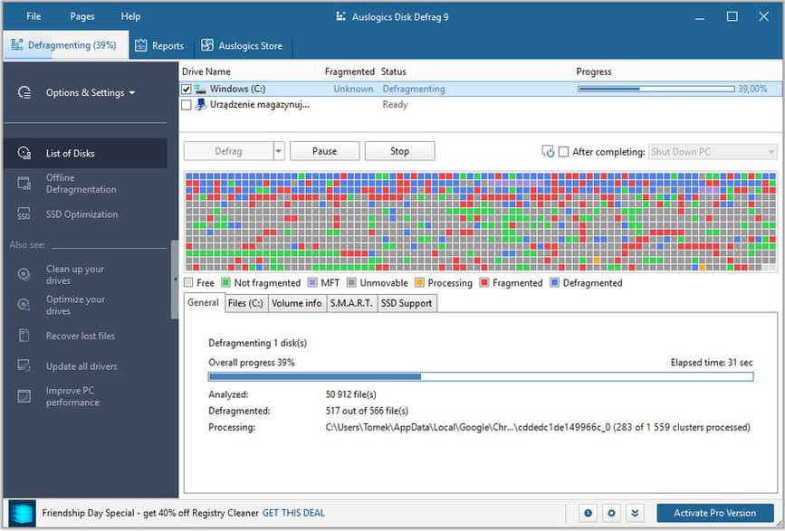 Auslogics Disk Defrag