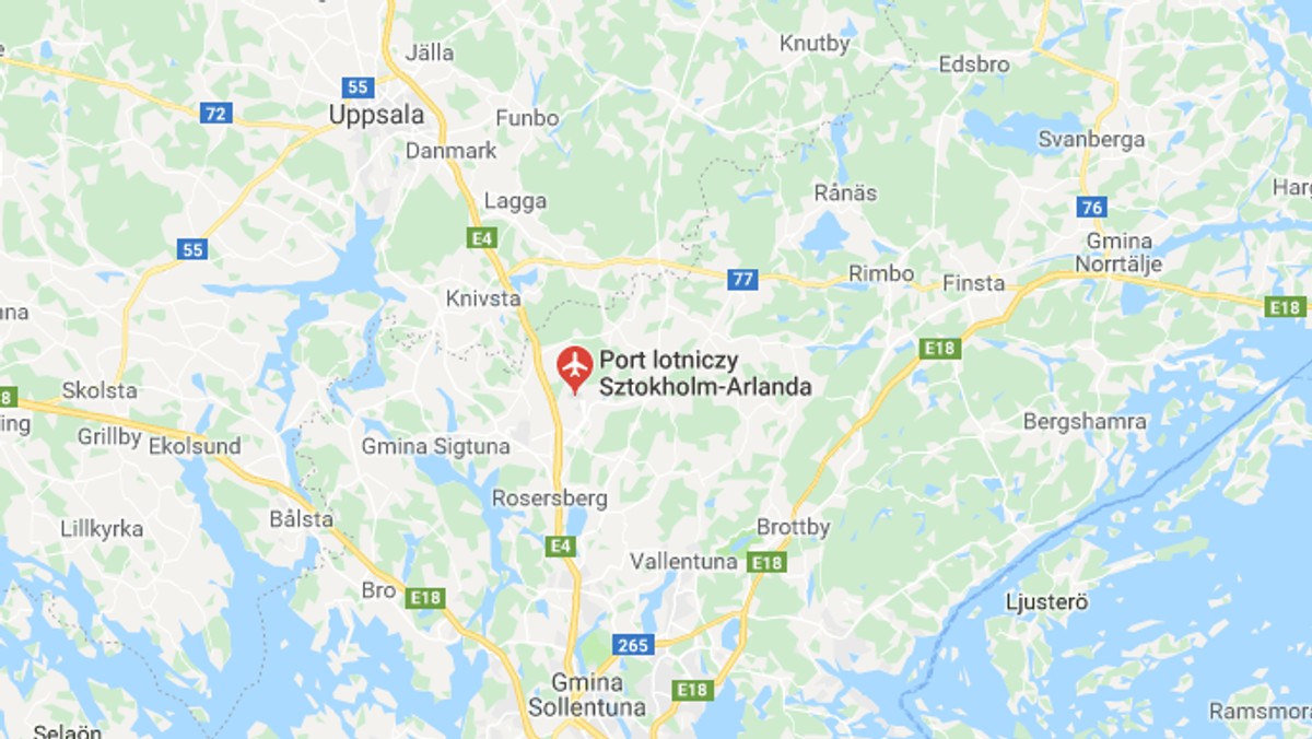 Sztokholm: wypadek na lotnisku 