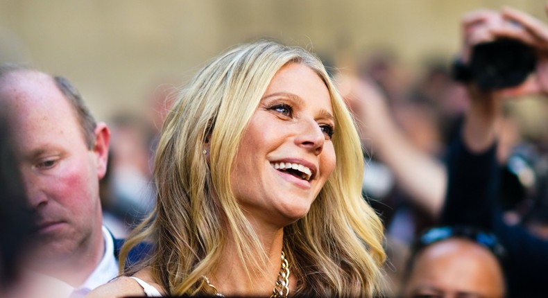 PARIS, FRANCE - JULY 03: Gwyneth Paltrow is seen, outside Valentino, during Paris Fashion Week Haute Couture Fall/Winter 2019/20, on July 03, 2019 in Paris, France. (Photo by Edward Berthelot/GC Images)