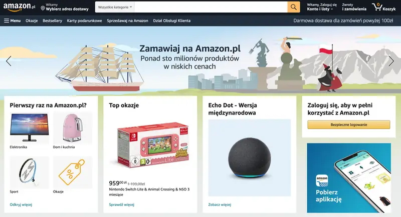 Wystartowała polska wersja serwisu Amazon