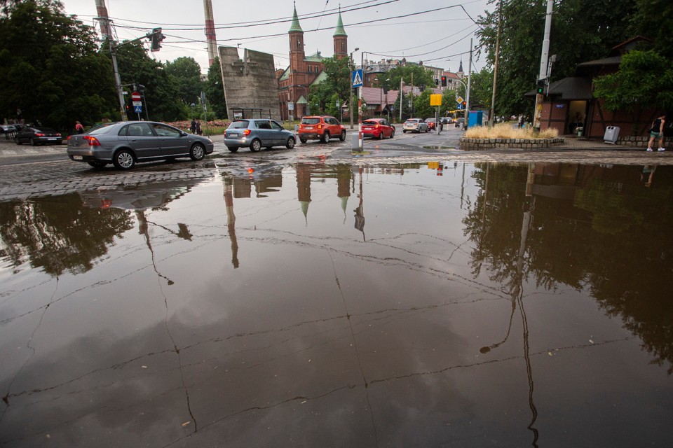 Skutki ulewy we Wrocławiu