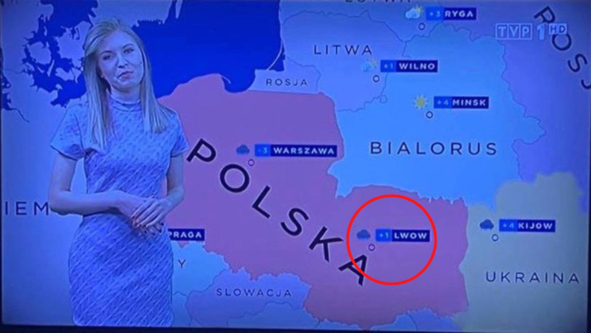 Ludzie Putina pokazali "mapę polskich żądań". Udawali TVP