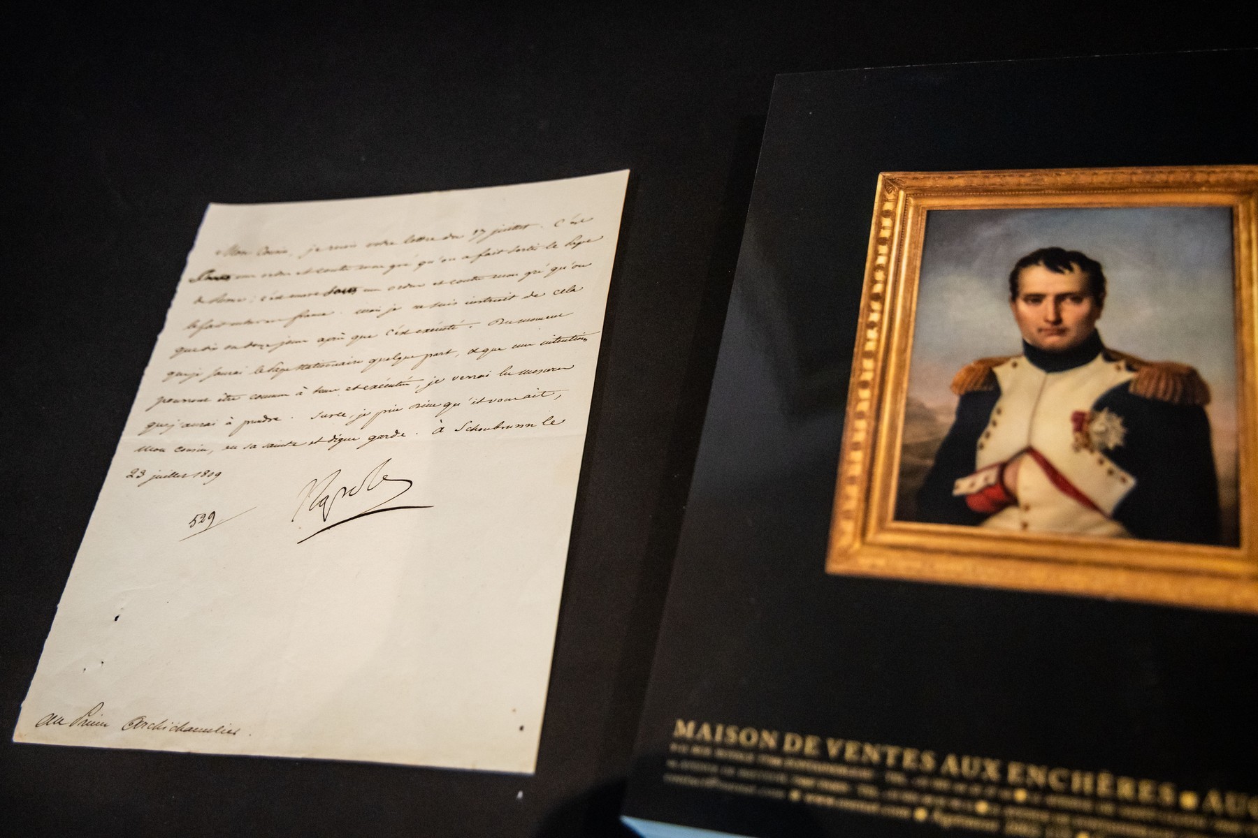 Vydražili tiež Napoleonov ručne písaný list, v ktorom popiera svoju úlohu pri únose pápeža Pia VII.
