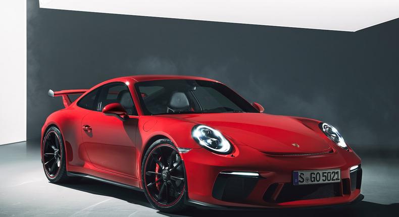 Finally, there's the vaunted GT3. It's the track-oriented member of the 911 family. In the spirit of purity, its 500 horsepower, 4.0-liter engine is naturally aspirated — making it the only current generation 991.2 to refrain from turbocharging.