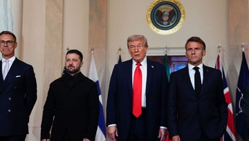 Bild: Trump przerwał spotkanie z europejskimi liderami. Powód? Telefon do Putina