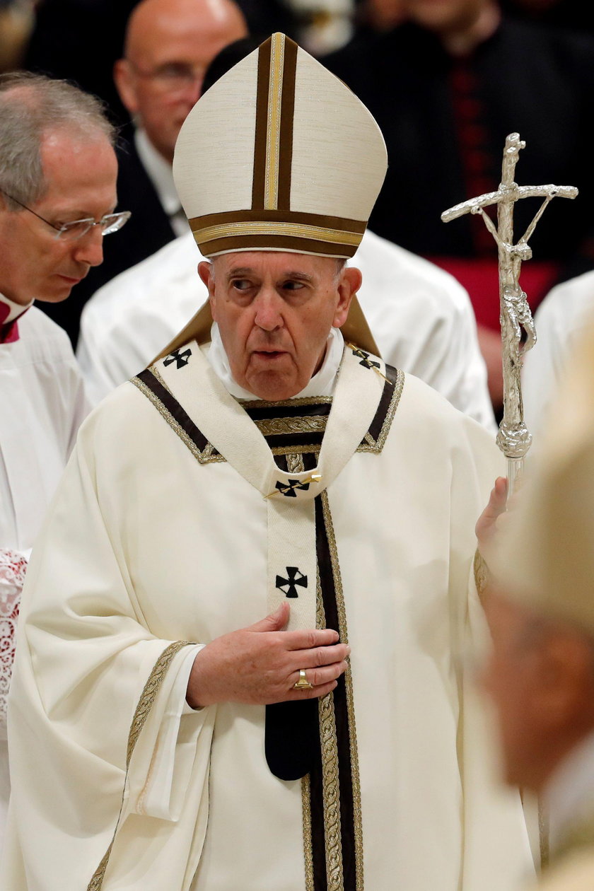 Easter vigil Mass in Saint Peter's Basilica at the Vatican