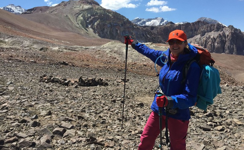 Ewa Wachowicz na szczycie Ojos del Salado