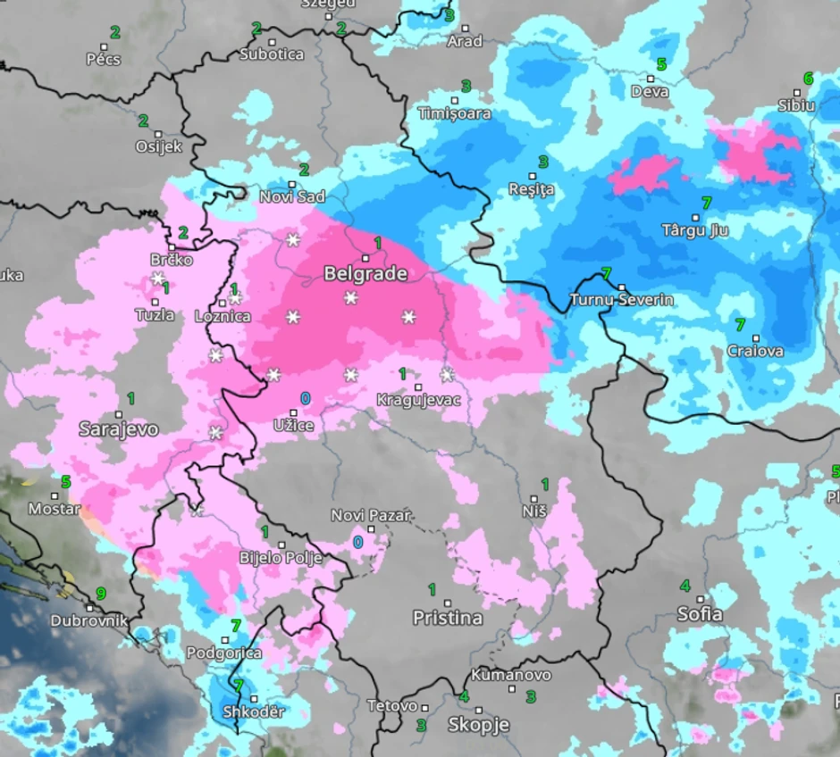 Sneg u 3 sata posle ponoći