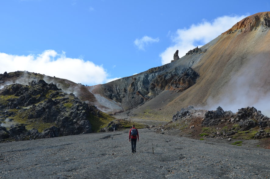 Początek szlaku na wulkan Brennisteinsalda, Islandia.