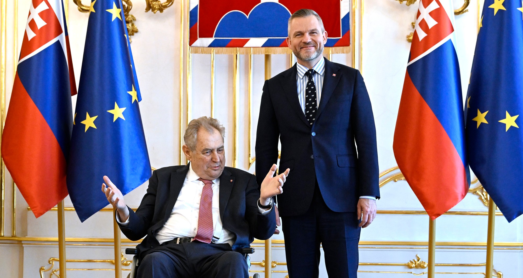 Miloš Zeman a Peter Pellegrini. 