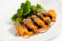 pyszny obiad na poniedziałek. podajemy przepis, ty gotujesz. złocista i chrupiąca wątróbka