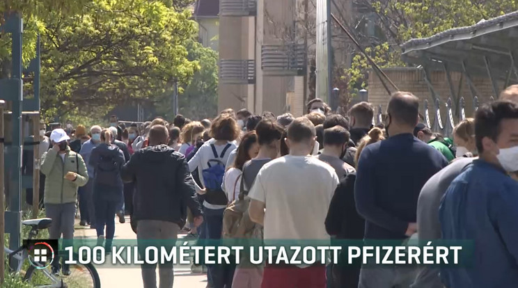 Nagy volt az érdeklődés a Pfizer-vakcinára. Fotó: RTL Híradó