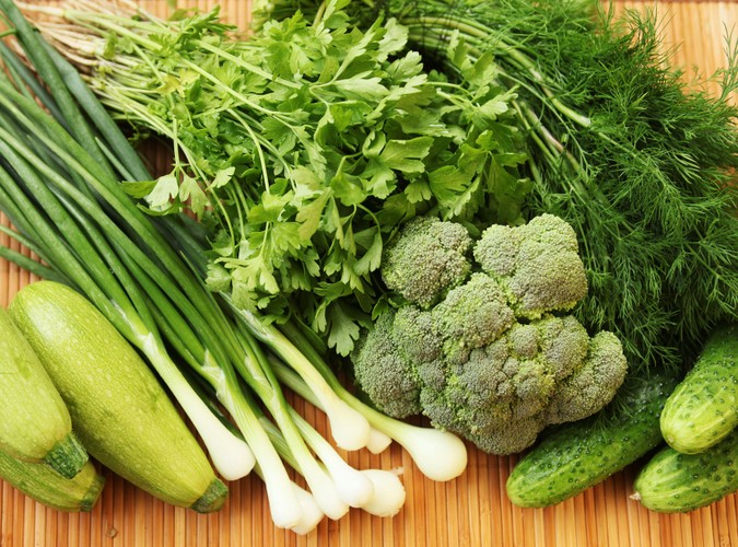 Zdrowe zielone warzywa