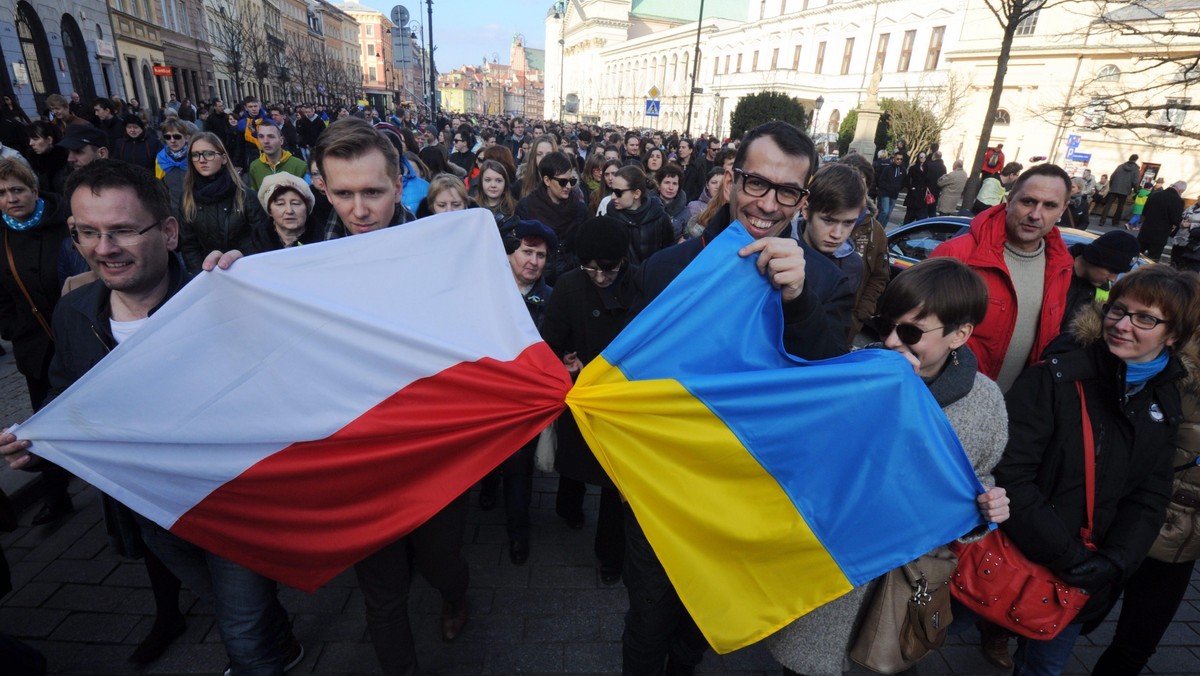 WARSZAWA PLAC ZAMKOWY UKRAINA MANIFESTACJA