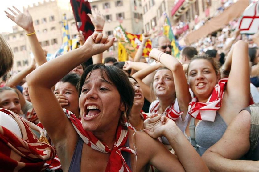 Tradycyjna gonitwa Palio Race we Włoszech