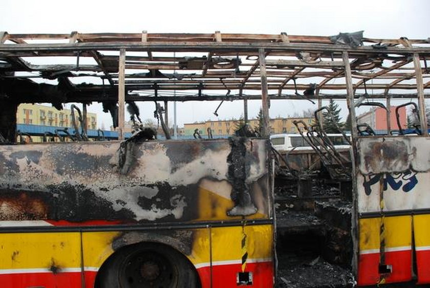 Pożar autobusu w Krośnie