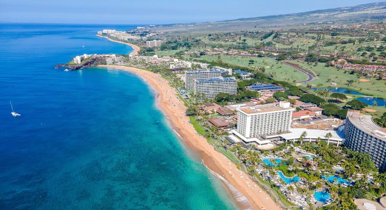 Kaanapali Beach in Maui, Hawaii.Andrew Allen Media LLC/Shutterstock