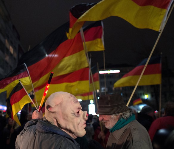 Antyislamski protest ruchu Pegida w Niemczech