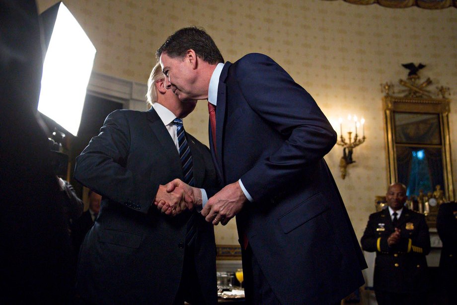 Comey with President Donald Trump.