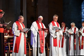 Papież Franciszek podczas modlitwy ekumenicznej