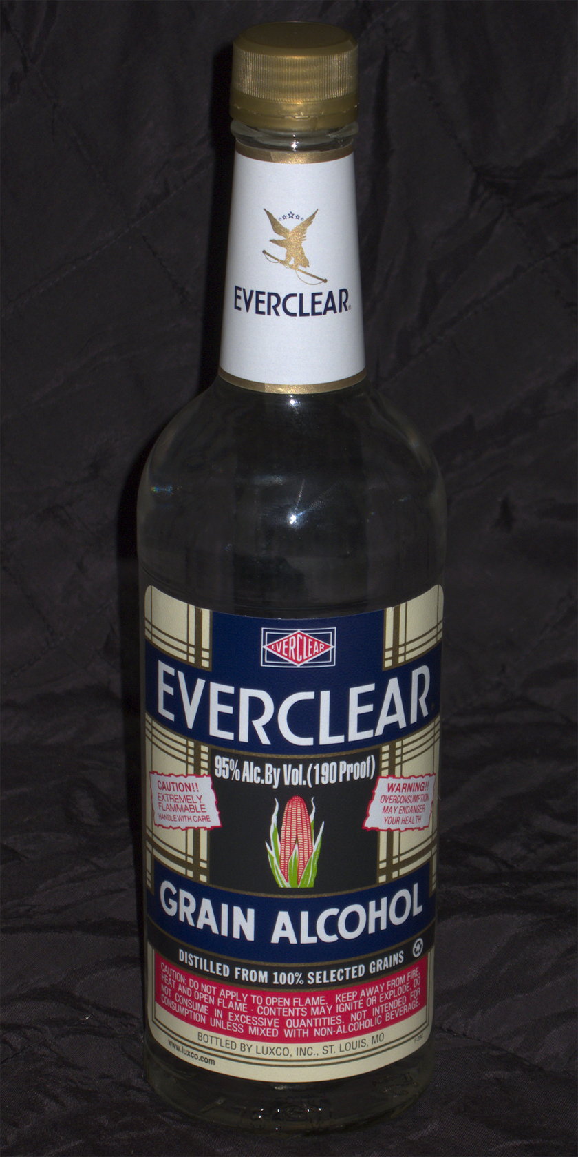 Everclear (95 proc. alkoholu). Przez wielu uważany za najmocniejszy alkohol. Jest przezroczysty, bez zapachu i bez smaku.