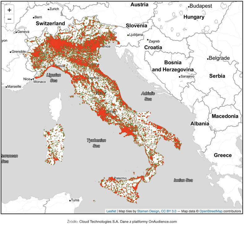 Włochy - mapa 1