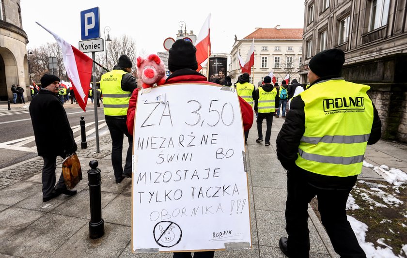 Protest rolników w Warszawie