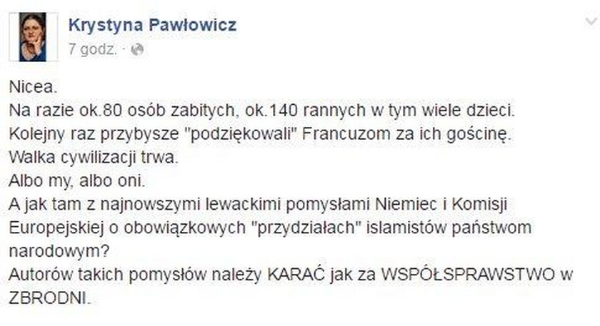 Krystyna Pawłowicz znowu szokuje