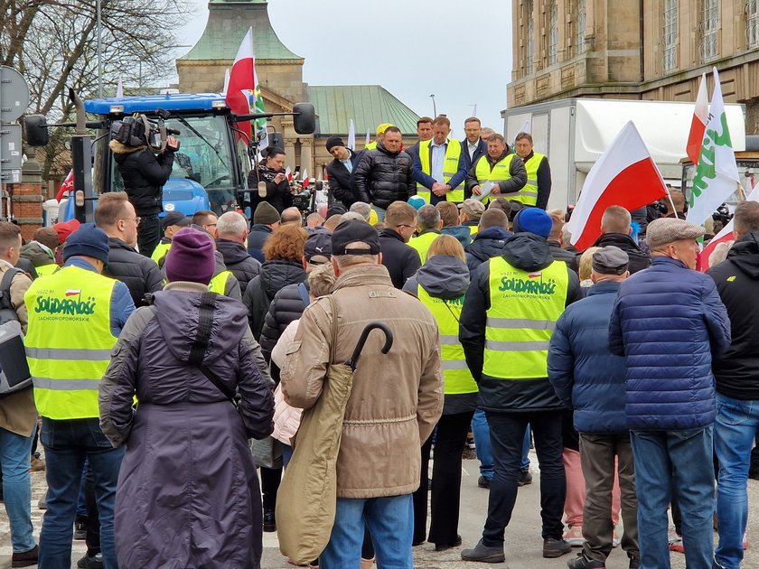 Protest rolników w Szczecinie.