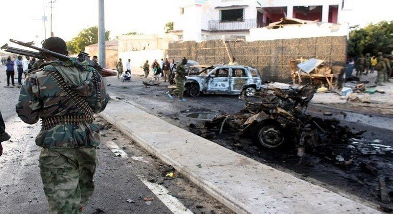 At least 18 killed by a roadside bomb in Somalia